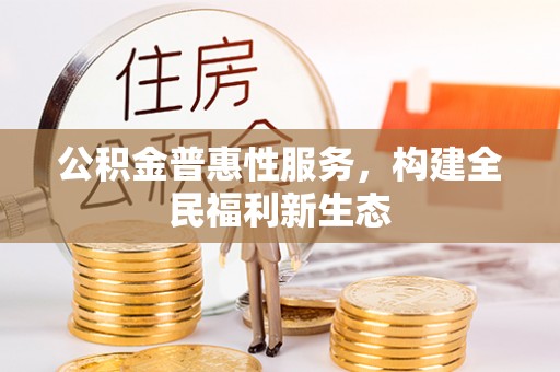 星子公积金普惠性服务，构建全民福利新生态