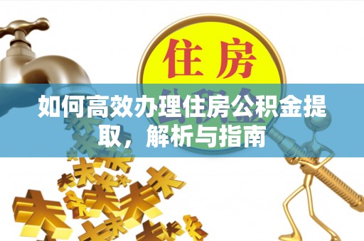 星子如何高效办理住房公积金提取，解析与指南
