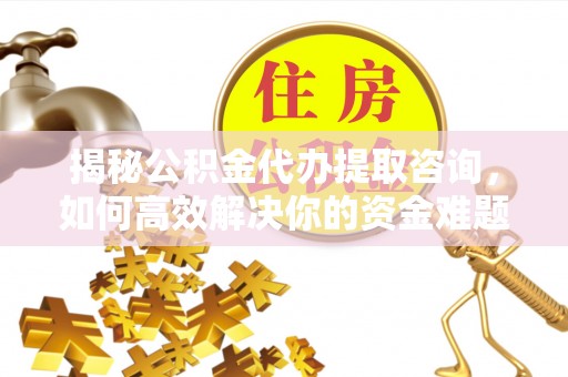 星子揭秘公积金代办提取咨询，如何高效解决你的资金难题
